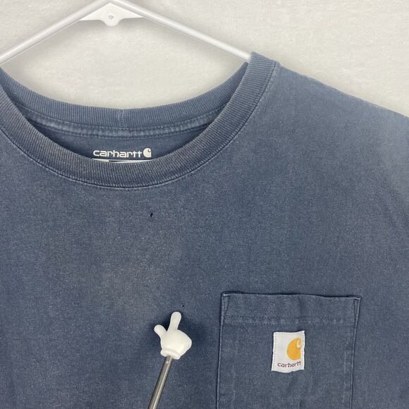 Carhartt Shirt Mens XL Tall Loose Fit Logo Pocket Short Sleeve Crewneck Casual - Picture 6 of 11